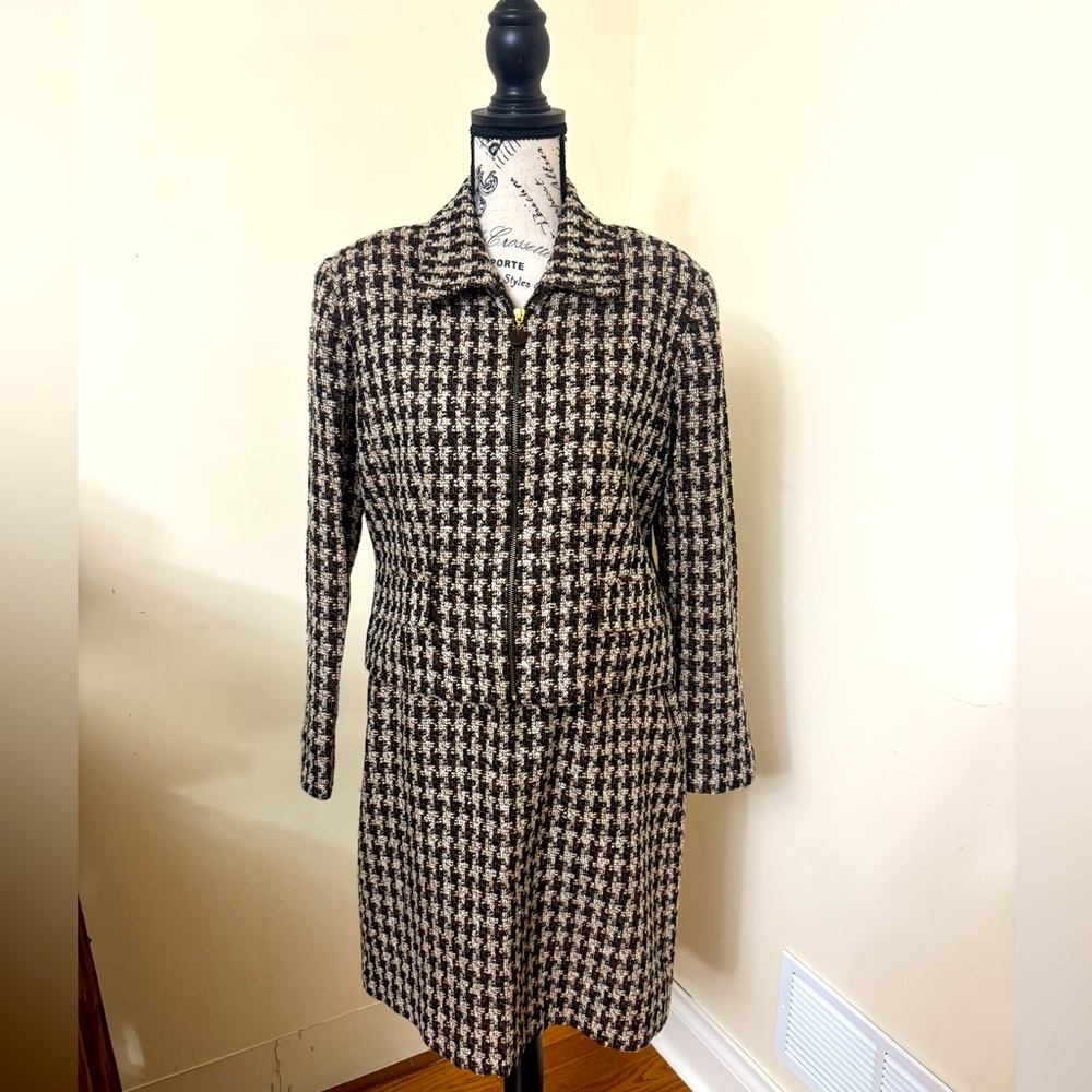Cynthia Howe for Maggy Boutique women’s tweed suit jacket and skirt VINTAGE EUC!